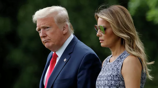 Президент США Дональд Трамп и его жена Меланья