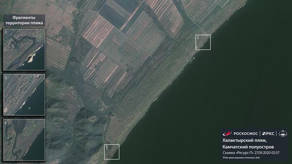 Роскосмос показал спутниковые снимки Камчатки, где произошло загрязнение побережья