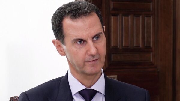 Президент Сирийской Арабской Республики Башар Асад во время интервью информационному агентству РИА Новости