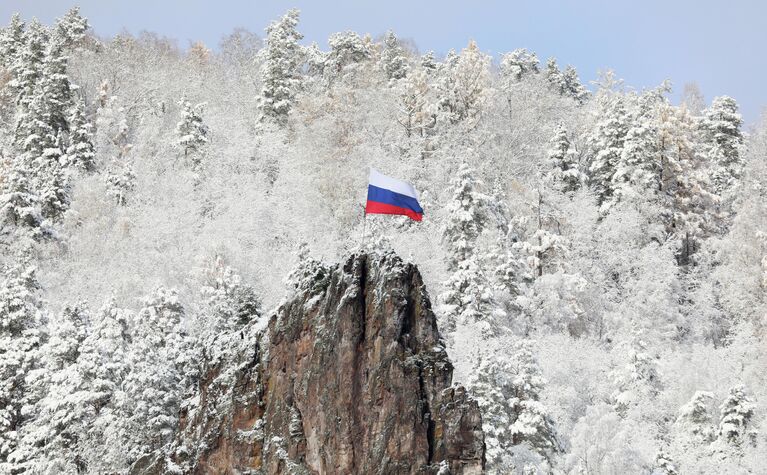 Первый снег в Красноярском крае