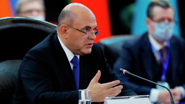 Председатель правительства РФ Михаил Мишустин принимает участие в заседании совета ЕАЭС