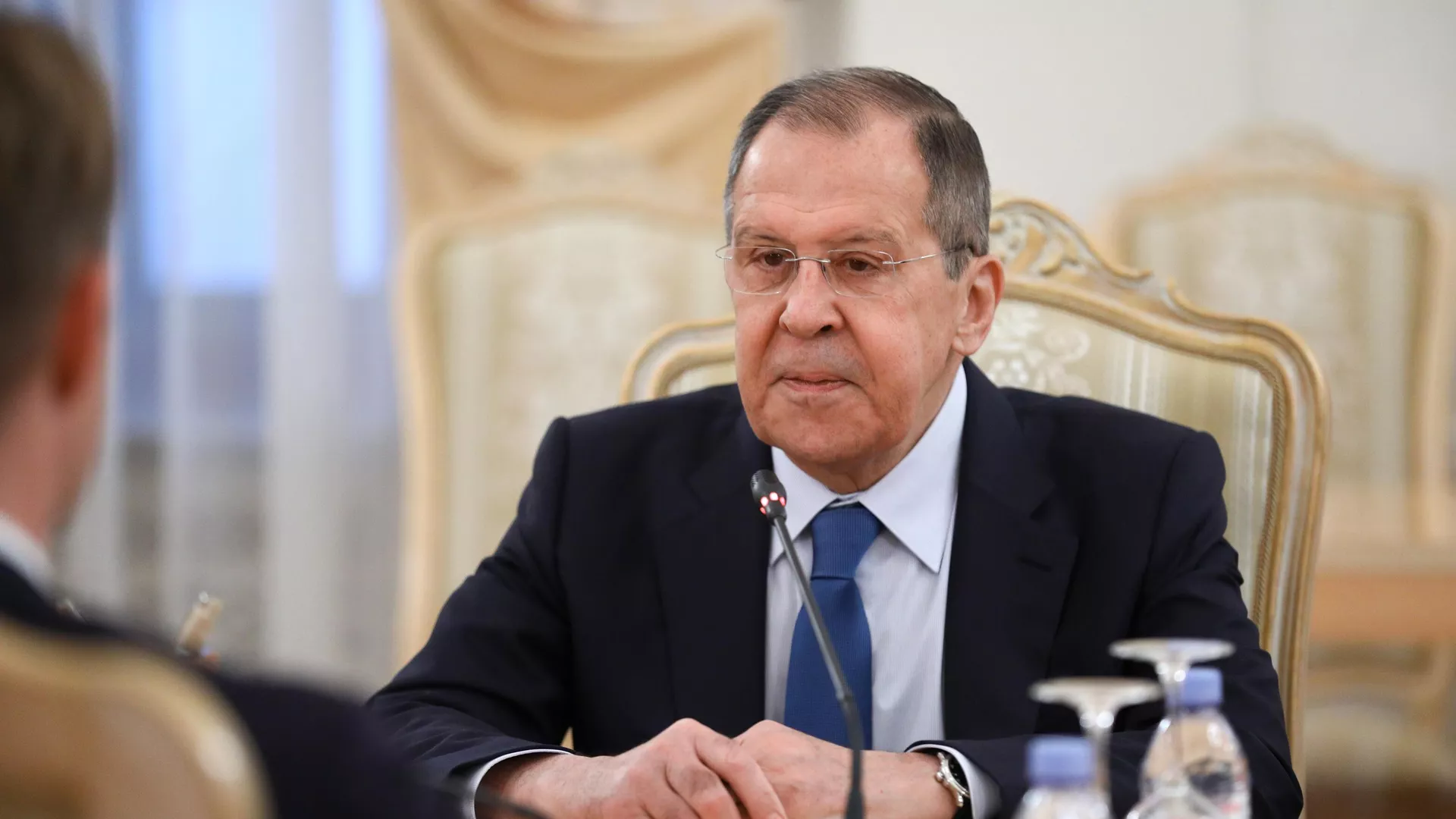 Министр иностранных дел РФ Сергей Лавров во время встречи в Москве с министром иностранных дел Дании Йеппе Кофодом - РИА Новости, 1920, 13.10.2020