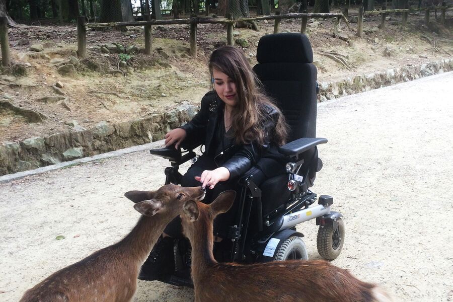 Маша во время поездки в страну своей мечты, Японию, в 2019 году
