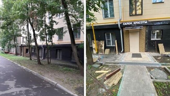 Демонтаж самовольной пристройки к салону красоты в Алексеевском районе Москвы