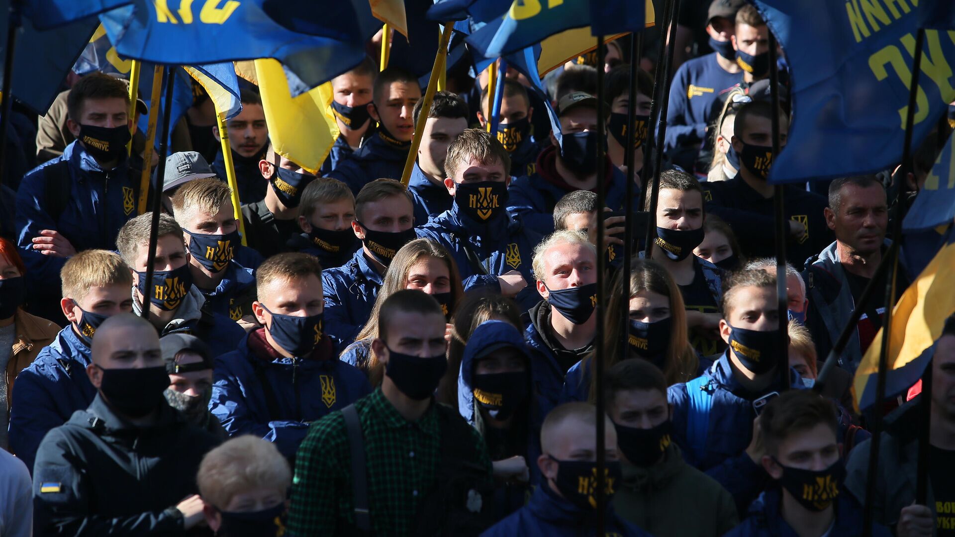 Участники Марши националистов в Киеве  - РИА Новости, 1920, 14.10.2022