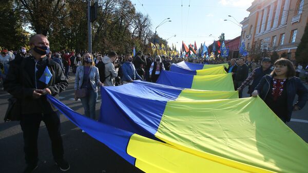 Участники марша националистов в Киеве