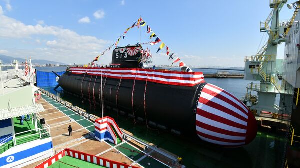 Спуск на воду новой подводной лодки Тайгэй в Японии