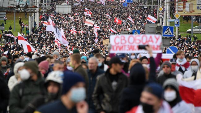 Акция протеста оппозиции в Минске