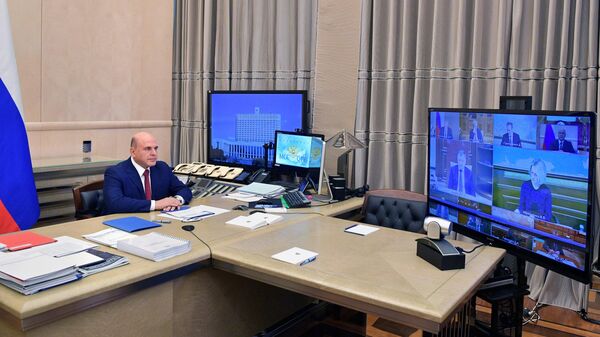 Председатель правительства РФ Михаил Мишустин проводит совещание с вице-премьерами РФ