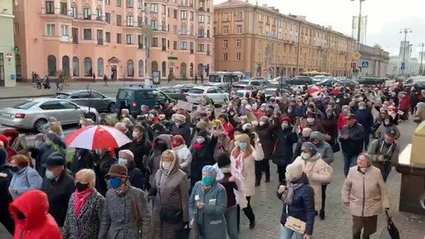 Протестный марш пенсионеров в Минске  