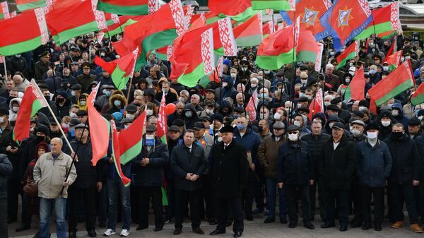 Митинг сторонников президента Белоруссии Александра Лукашенко в Минске