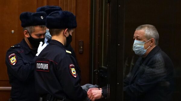 Актер Михаил Ефремов в зале заседаний Московского городского суда