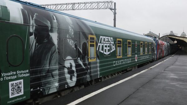  Поезд Победы прибыл в Петербург