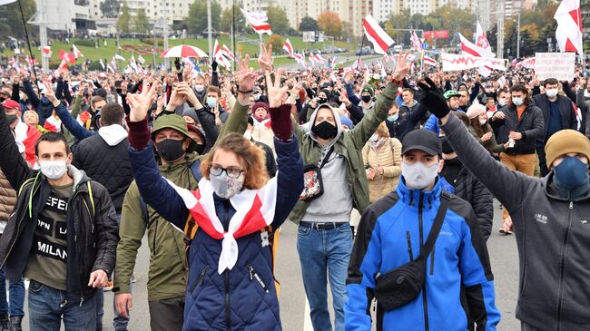 Акция протеста оппозиции в Минске