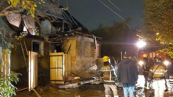 Последствия пожара в здании на улице Гончарова в Калининграде