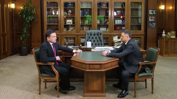Рабочая встреча губернаторов Андрея Воробьева и Михаила Ведерникова