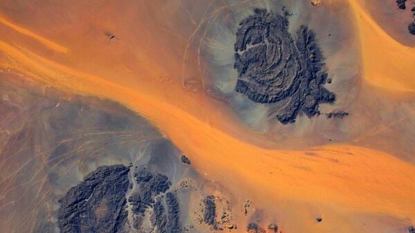 Пустыня Сахара снятая с борта МКС