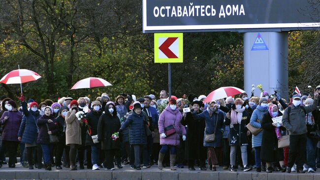 Участники акции протеста пенсионеров Марш мудрости в Минске