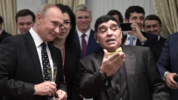 Владимир Путин и Диего Марадона