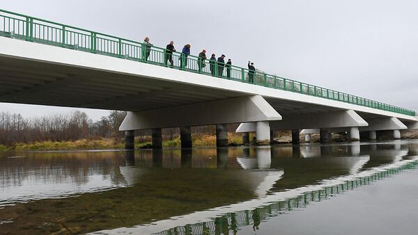 Новый мост через реку Воронеж рядом с селом Преображеновка Добровского района Липецкой области