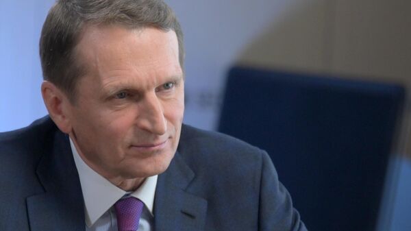 Директор Службы внешней разведки РФ Сергей Нарышкин во время интервью РИА Новости