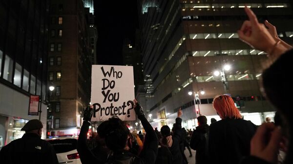 Акция протеста на Манхэттене, Нью-Йорк