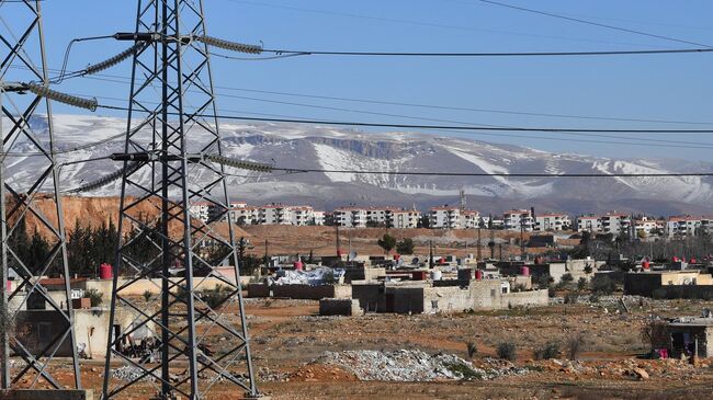 Линии электропередач подстанции в пригороде Дамаска