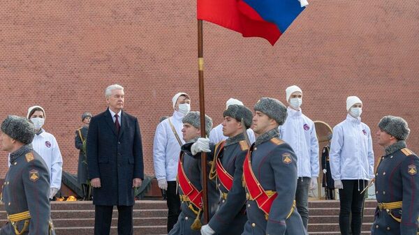 Мэр Москвы Сергей Собянин принял участие в торжественных мероприятиях в честь 79-й годовщины Военного парада на Красной площади 7 ноября 1941 году
