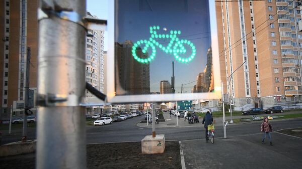Новый светофор для велосипедистов в Москве