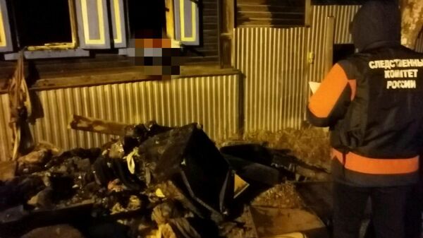 На месте пожара в частном доме в Вольске, Саратовская область