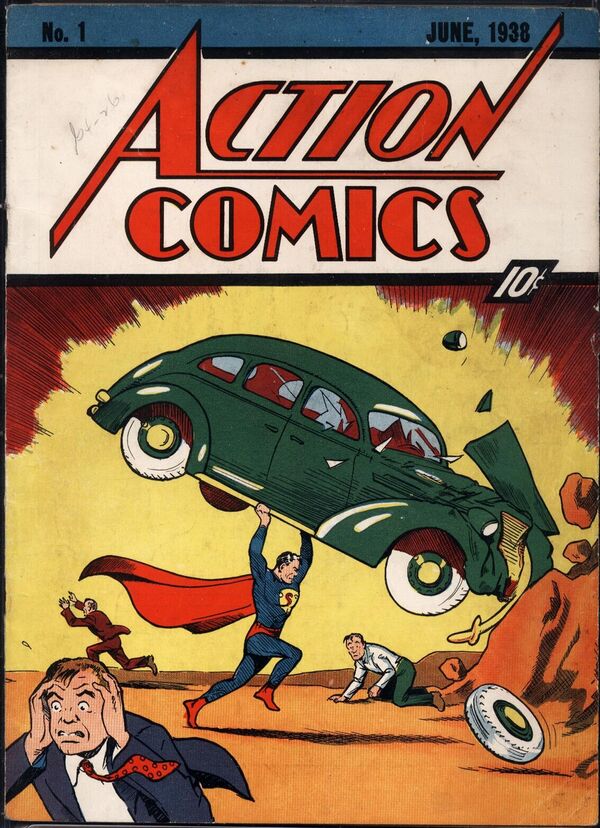 Обложка Action Comics 1938 года