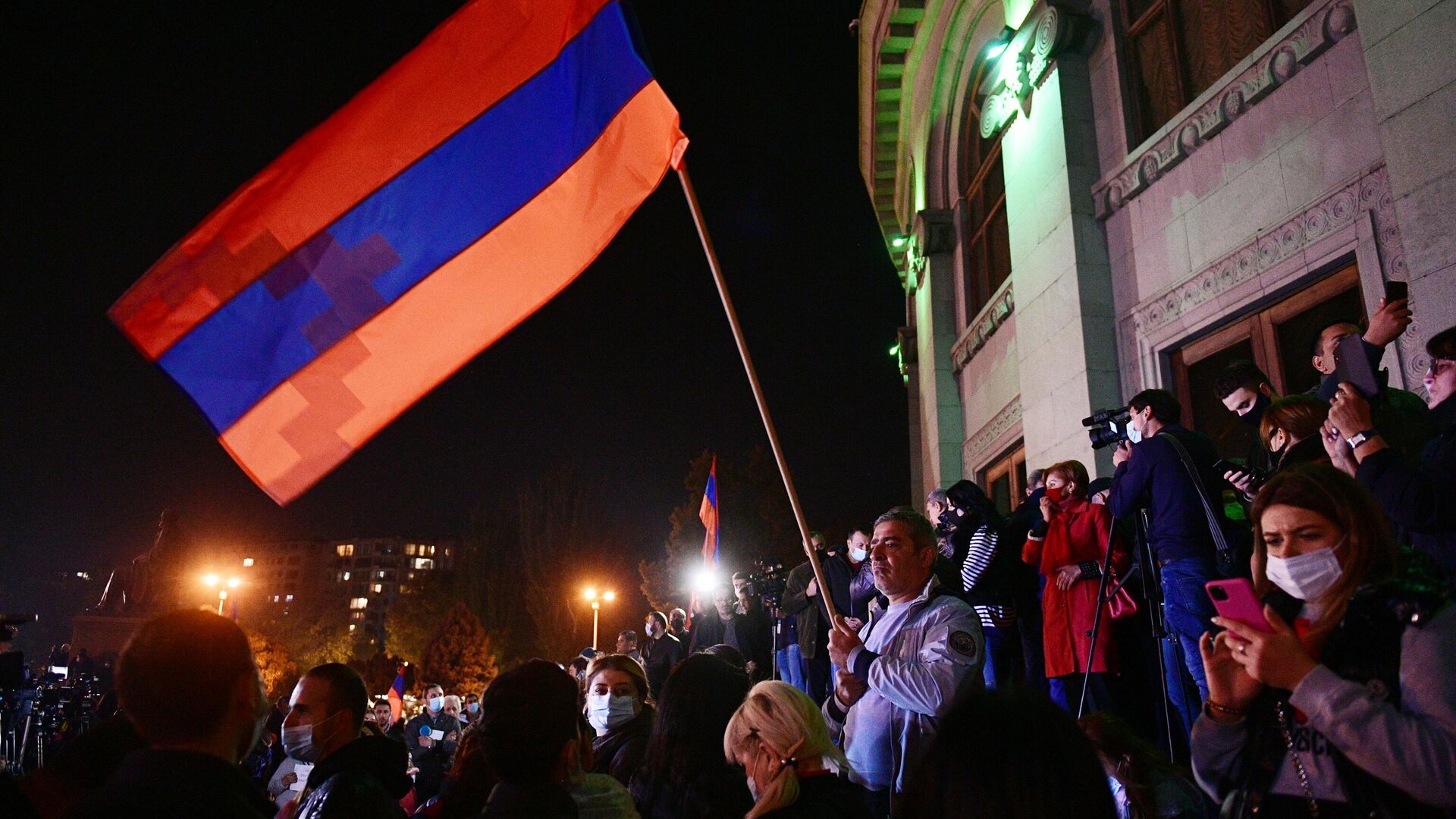 Участники митинга оппозиции в Ереване - РИА Новости, 1920, 12.11.2020