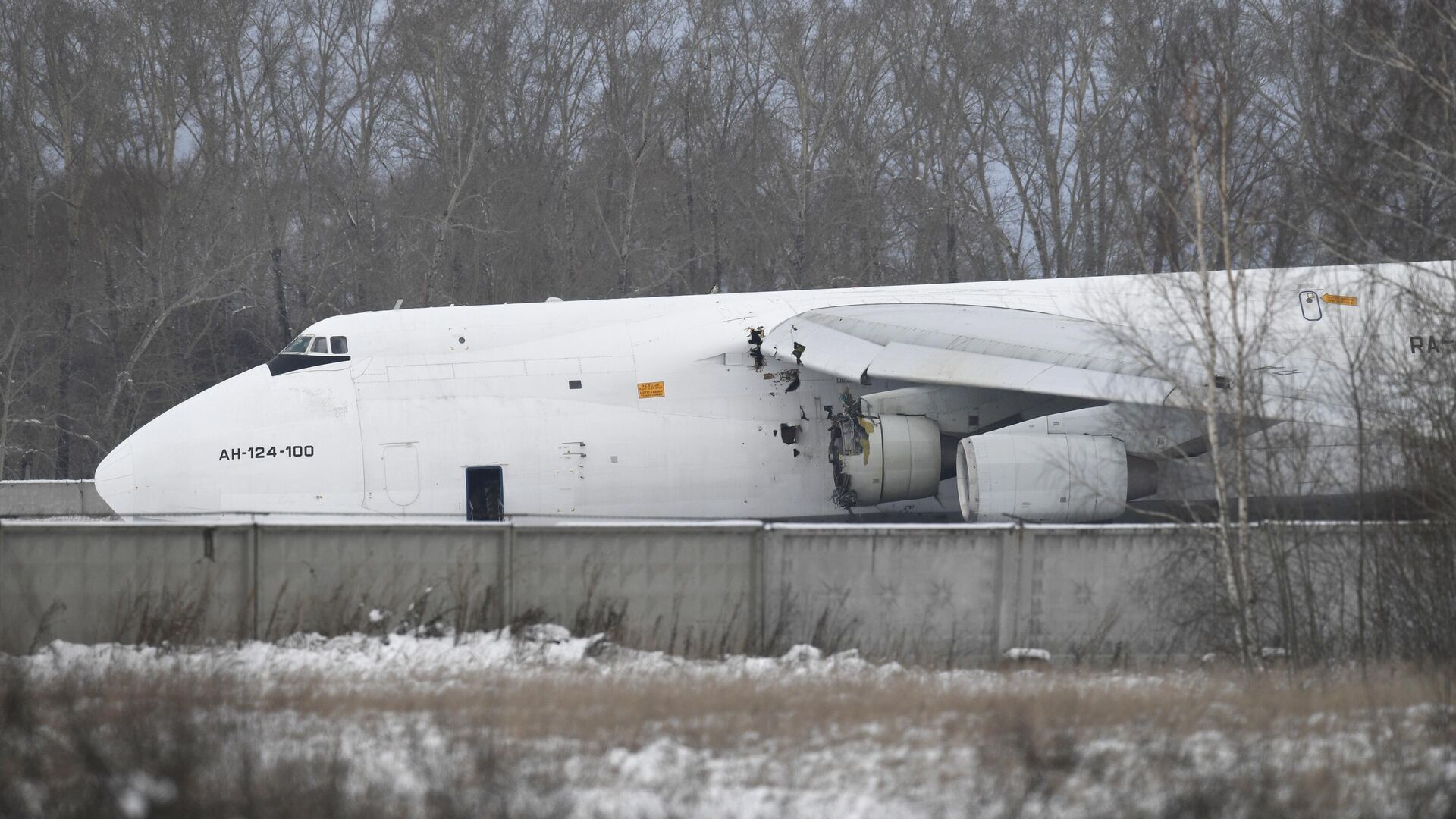 Самолет Ан-124 произвел вынужденную посадку из-за проблем с двигателем в новосибирском международном аэропорту Толмачево - РИА Новости, 1920, 13.11.2020