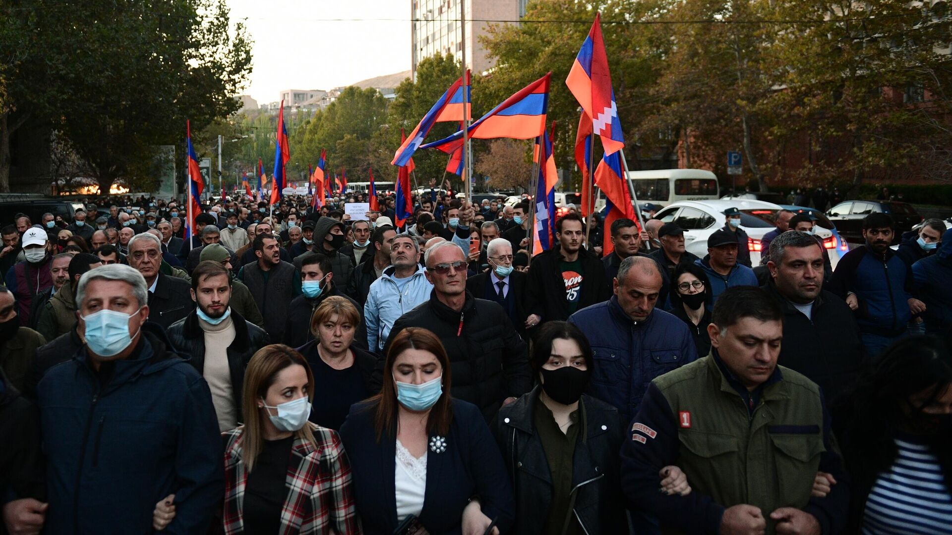 Участники митинга оппозиции в Ереване - РИА Новости, 1920, 15.11.2020