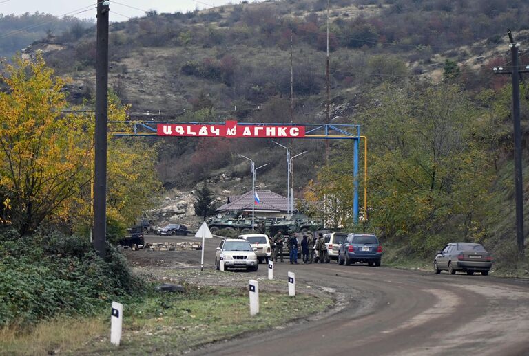 КПП в городе Шуша в Карабахе