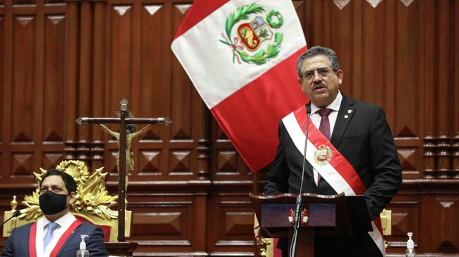 Временный президент Перу Мануэль Мерино
