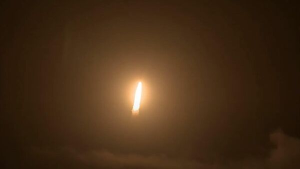Кадры запуска ракеты Vega c космодрома Куру