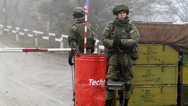 Блокпост российских миротворческих сил в Лачинском коридоре