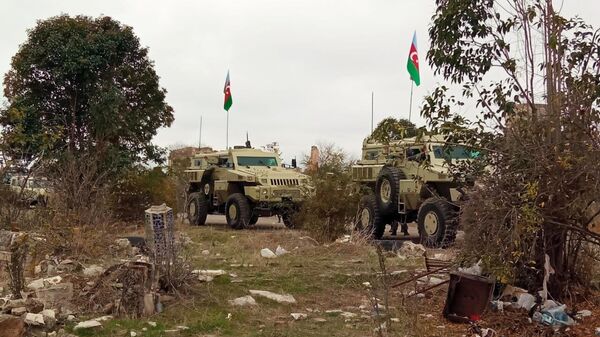 Азербайджанские военные в Агдамском районе