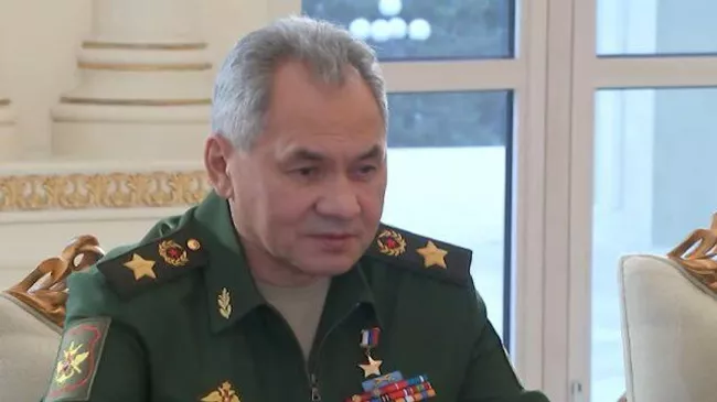 Встреча Шойгу с президентом Азербайджана Ильхамом Алиевым 
