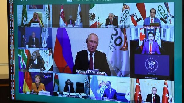 Участники саммита Группы двадцати в режиме видеоконференции
