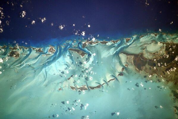Багамские острова снятые с борта Международной космической станции