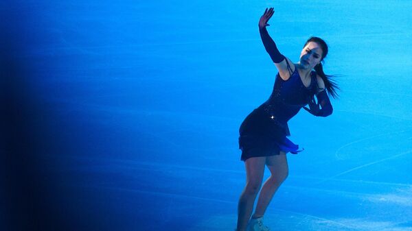 Алина Загитова на показательных выступлениях этапа Гран-при по фигурному катанию в Москве