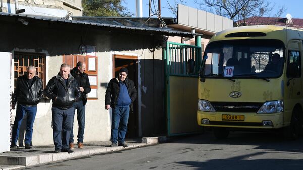 Водители автобусного парка Степанакерта