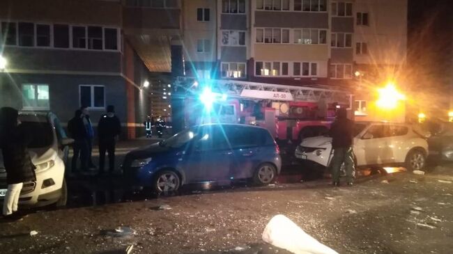 На месте взрыва в многоквартирном доме в городе Всеволожске, Ленинградская область
