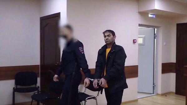 Арест члена банды Шамиля Басаева. Кадр видео