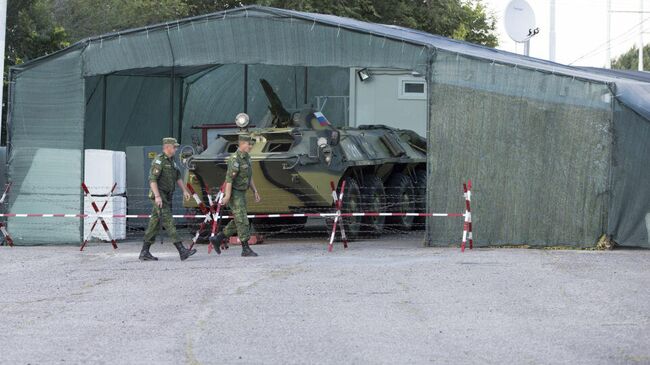 Блокпост российских миротворцев в Приднестровье