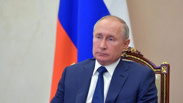 Рабочая встреча президента РФ В. Путина с главой Бурятии А. Цыденовым