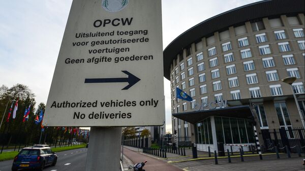 Вид на здание Организации по запрещению химического оружия в Гааге