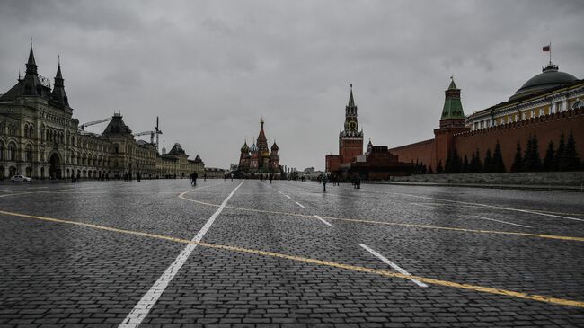 На Красной площади в пасмурную погоду.